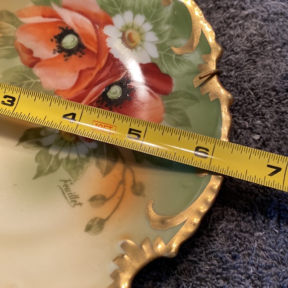 Vintage Bavaria Royal Munich Hand Painted Daisies & Poppies Signed Feuillet - Picture 15 of 15